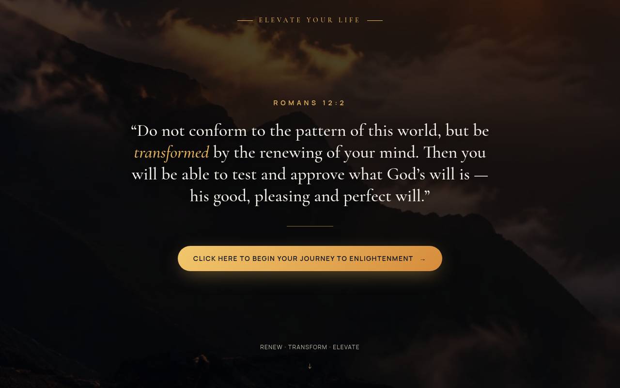 Elevate Your Life website